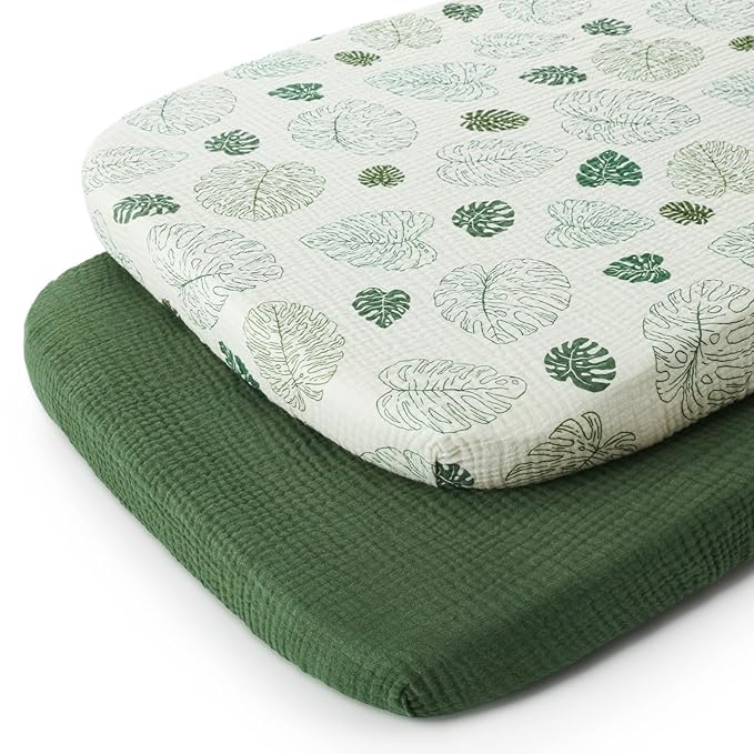 Blissful Diary Muslin Bassinet Sheets by ForEveryBabysBetterLife