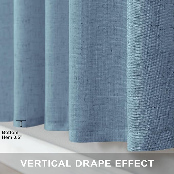 Light Blue Curtains 38 Inch Wide - Image 6