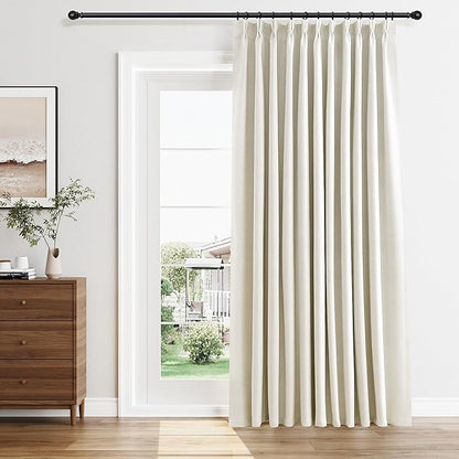 100% Blackout Pinch Pleated Curtains 84 Inch Length 60 Inch Width by Joywell