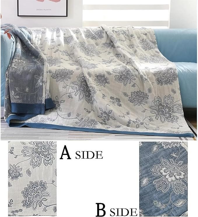 MSGKV Boho Throw Blanket for Couch Sofa Bed Decor, 100% Cotton Blankets Warm - Image 3