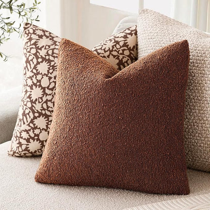 Foindtower Decorative Textured Boucle Throw Pillow Covers Accent Solid Pillow - Image 5