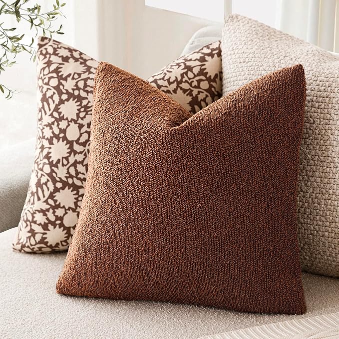 Foindtower Pack of 2, Decorative Textured Boucle Throw Pillow Covers Modern - Image 5