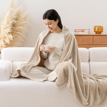 Luxury Fleece Warm Throw Blanket, Soft Lightweight Velvety Plush Throw - Image 4