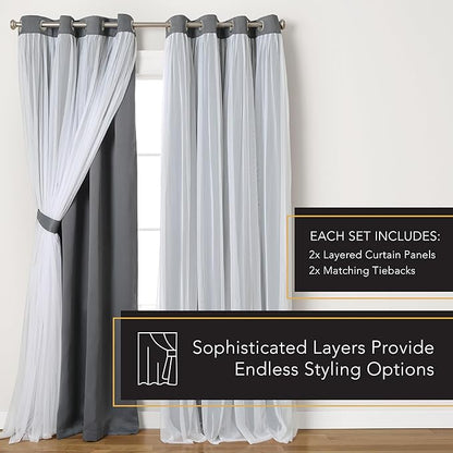 TOWN & COUNTRY LUXE Talia Double Layer Indoor Curtains, Sheer and Room - Image 11