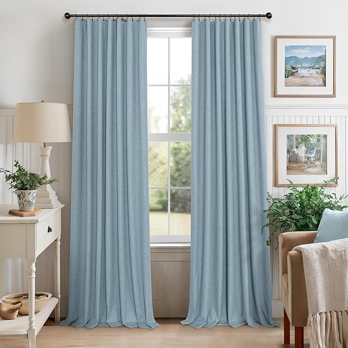 Light Blue Room Darkening Curtains - Image 8