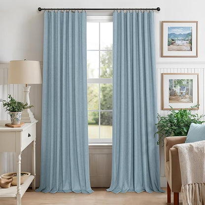 Light Blue Room Darkening Curtains - Image 8