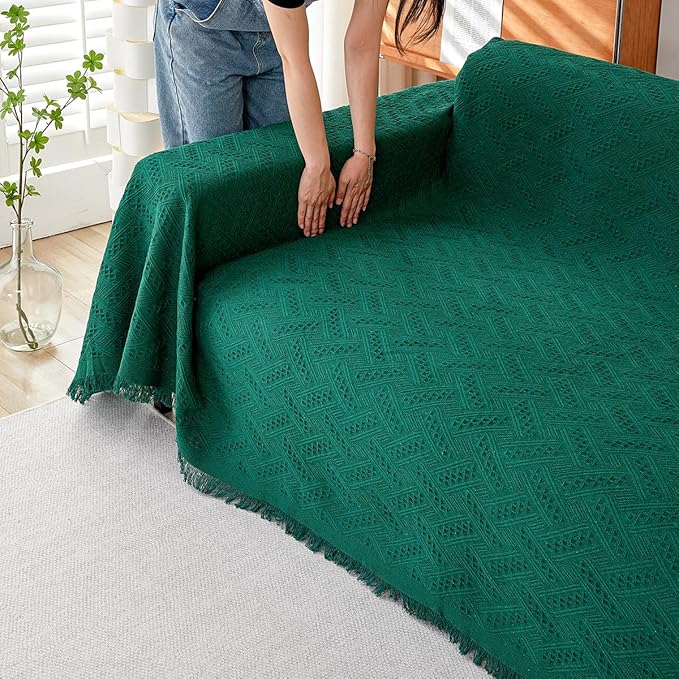 AIVIA Armless Loveseat Cover Sheet Blanket, Anti Slip Throw Cushion Covers - Image 4