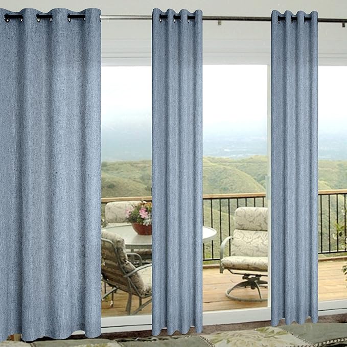 Pitalk Blue Curtains 108 Inches Long by Pitalk