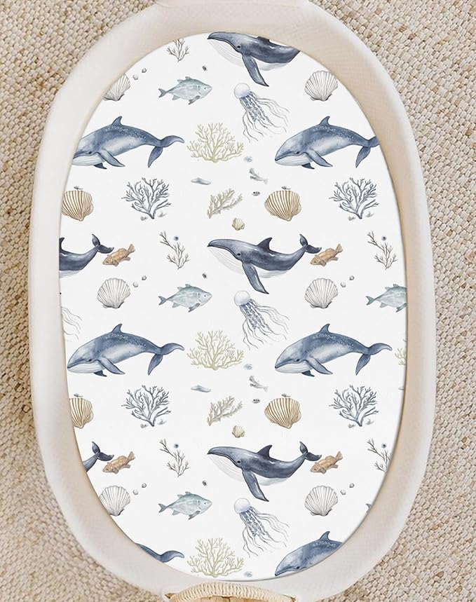 Bassinet Sheets for Baby Girls Boys 2 Pack, Fitted Baby Mattress Sheet for - Image 7