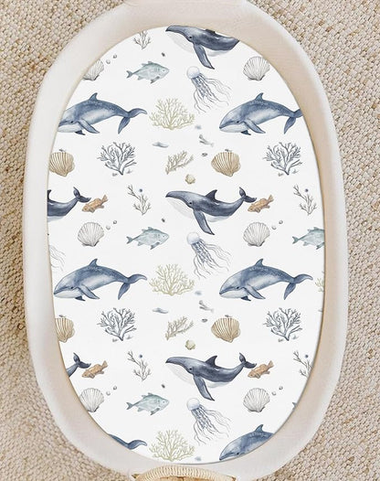 Bassinet Sheets for Baby Girls Boys 2 Pack, Fitted Baby Mattress Sheet for - Image 7