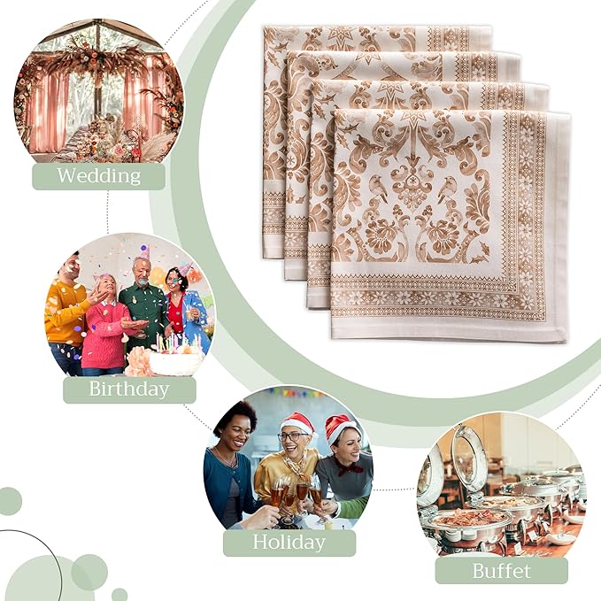 Maison d' Hermine Cloth Napkins Set of 4 100% Cotton - Image 6