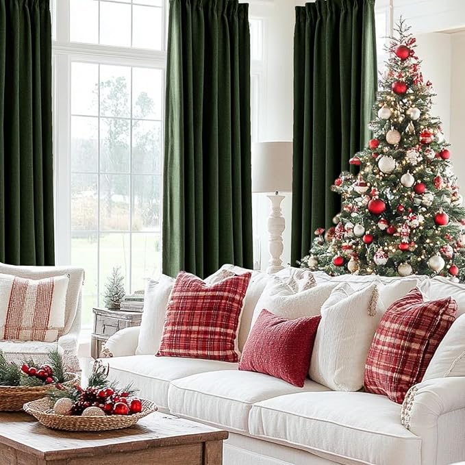 IVAPUPU Linen Pinch Pleated Blackout Curtains - Image 6