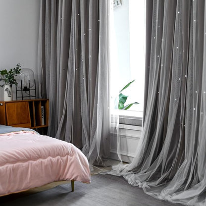 Kinryb Kids Blackout Curtains for Bedroom/Living Room/Classroom, Sheer Overlay - Image 8