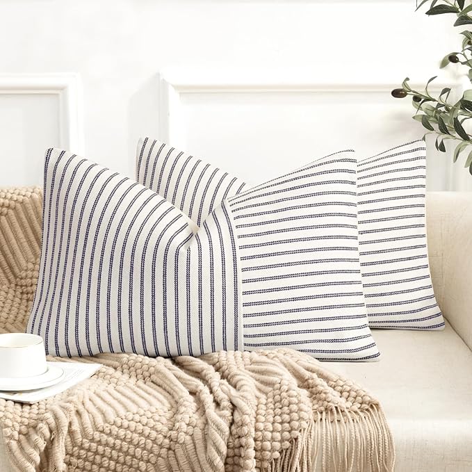 YCOLL Farmhouse Pillow Covers 12x20, Modern Accent Lumbar Throw Pillow Covers by PillowCoversExpert