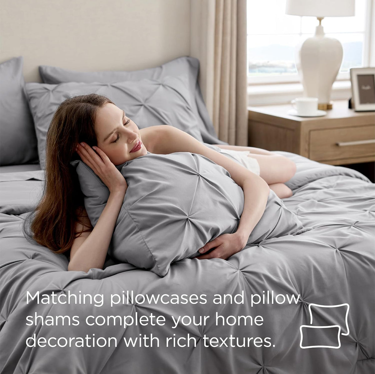 bedsure 7-piece king size comforter set & sheets, package contents
