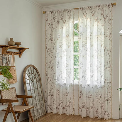 ENJOYBRIDAL Floral 96 Inch Curtains - Image 2