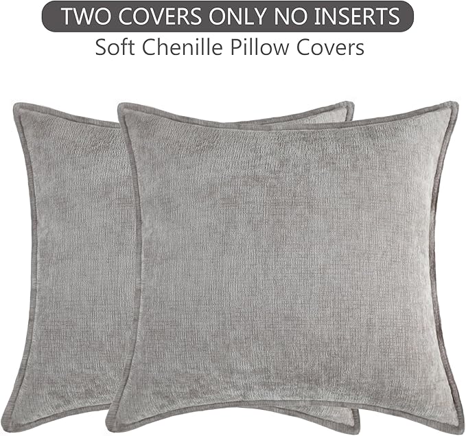 Stellhome Pack of 2 Soft Textured Throw Decorative Pillow Covers Square Accent - Image 7