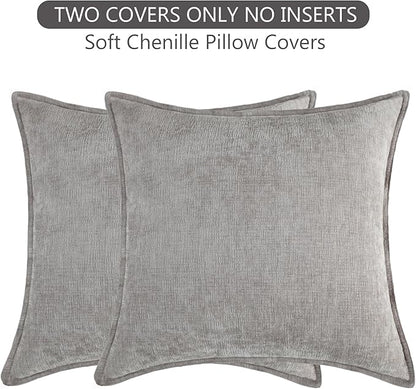 Stellhome Pack of 2 Soft Textured Throw Decorative Pillow Covers Square Accent - Image 7
