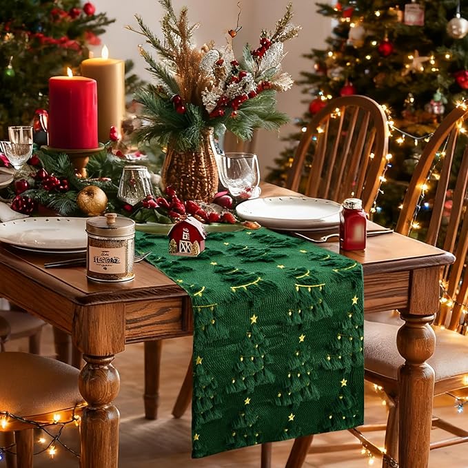 IVAPUPU Christmas Table Runner for Winter Holiday - Image 7