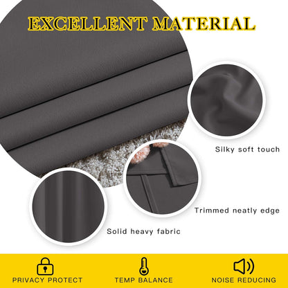 nicetown blackout curtains panels for bedroom - 3, side view