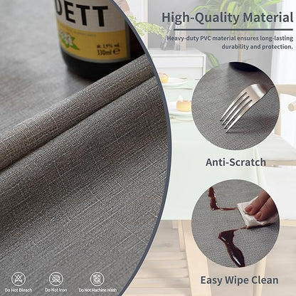Rectangle Table Cloth, 100% Waterproof Tablecloth Oil Proof Spill Proof Vinyl - Image 3