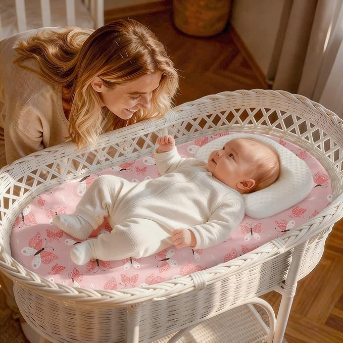 Baby Bassinet Sheets for Baby Boy Girls, Baby Delight, Angelbliss - Image 3