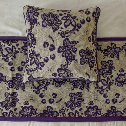 The HomeCentric King/Queen/Twin Purple Designer CA King 86"x18" Bed Runner - Image 2