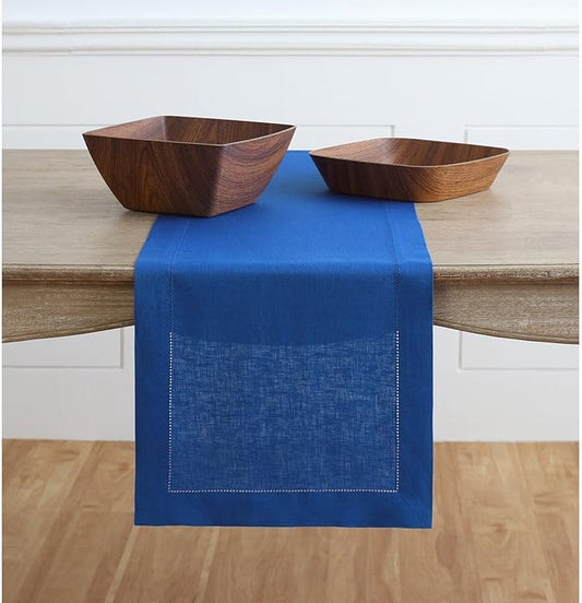 Solino Home Linen Royal Blue Table Runner 132 Inches Long by SolinoHome