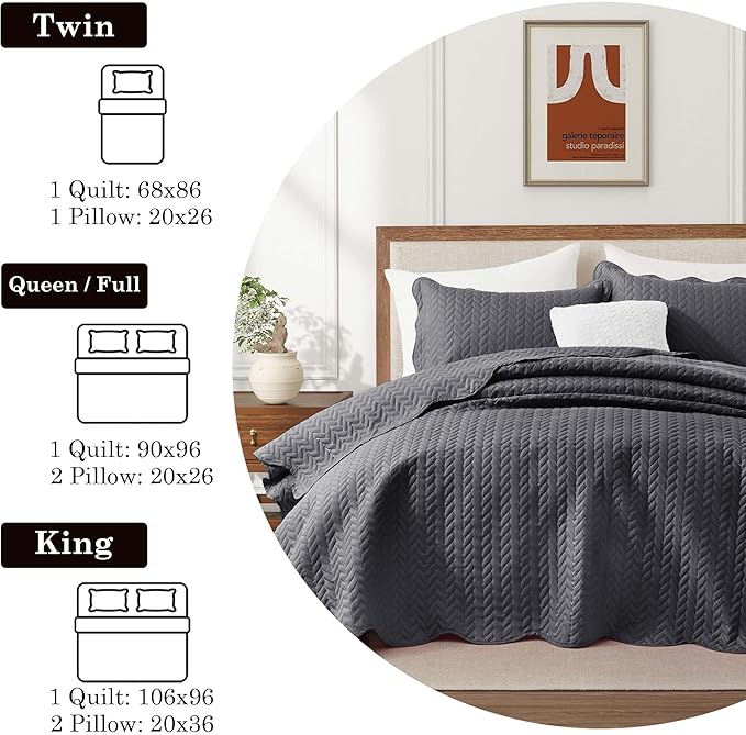 IR Imperial Rooms 8 Pack Quilt King Size Bedding - Image 9
