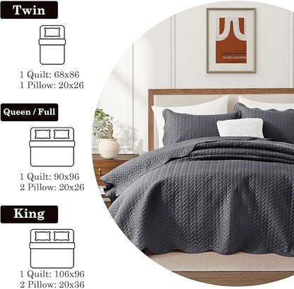 IR Imperial Rooms 8 Pack Quilt King Size Bedding - Image 9