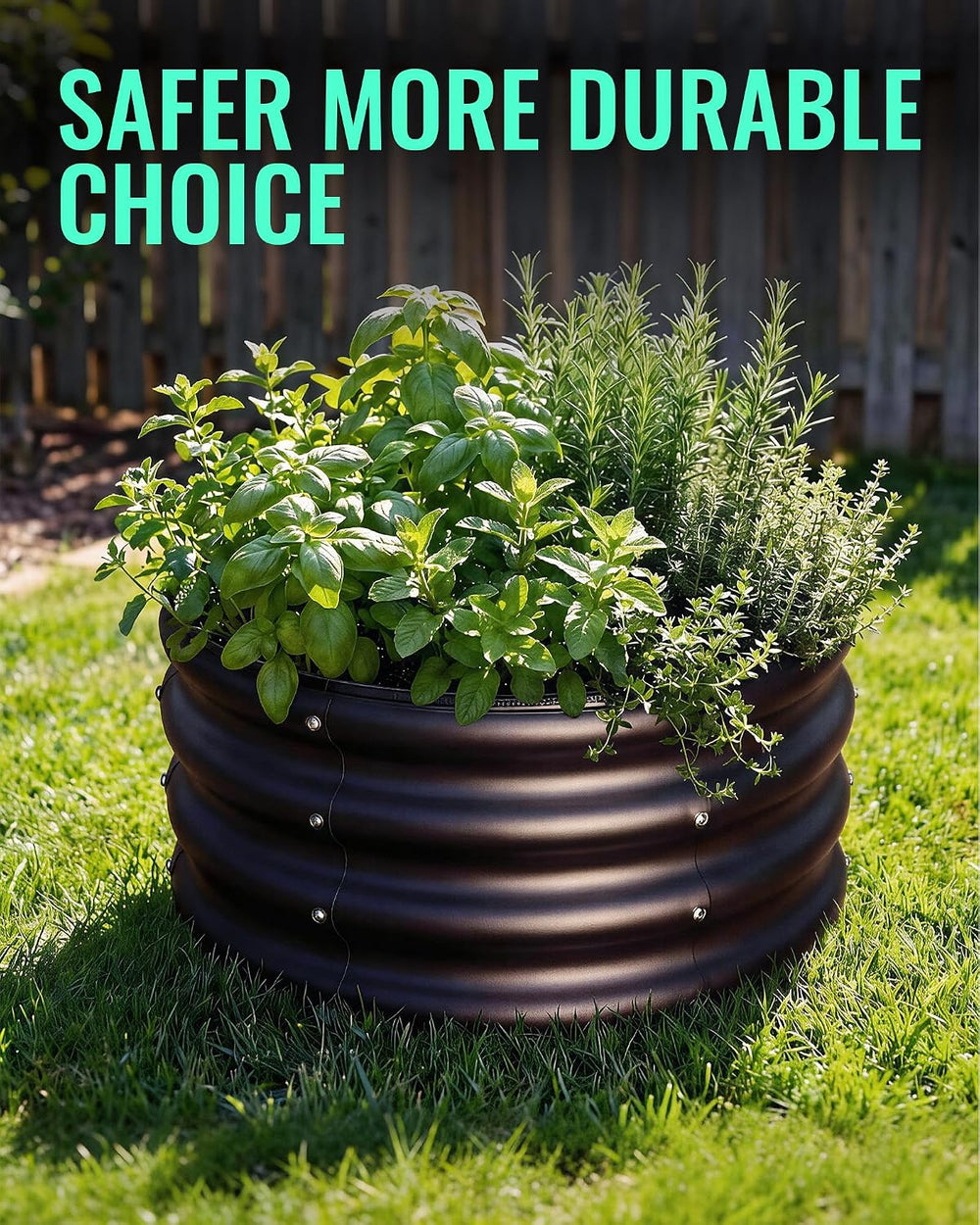 ZXZYHFTY Round Raised Garden Bed Set, 2 Pack, 2 x 2 x 1 Ft, Black