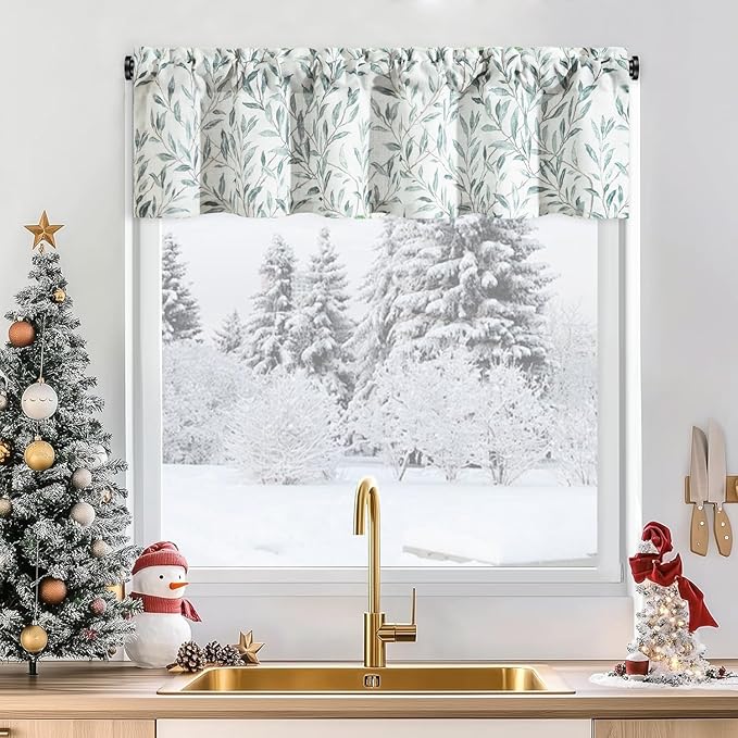 Leeva Linen Kitchen Valances for Kids Room & Porch by Leeva