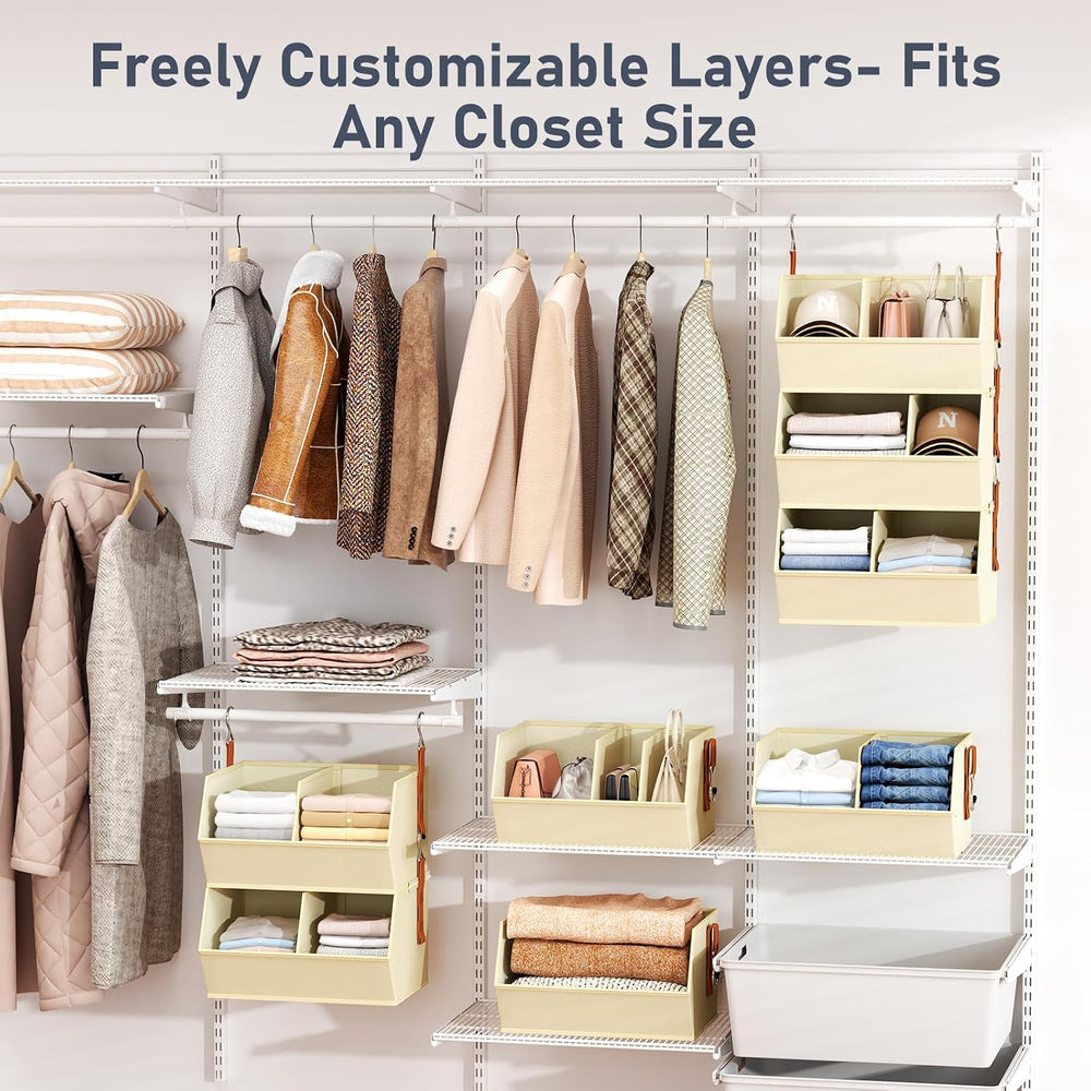 Hanging Closet Organizer Extra Large, Clothes Hanging Shelves for Closet with...