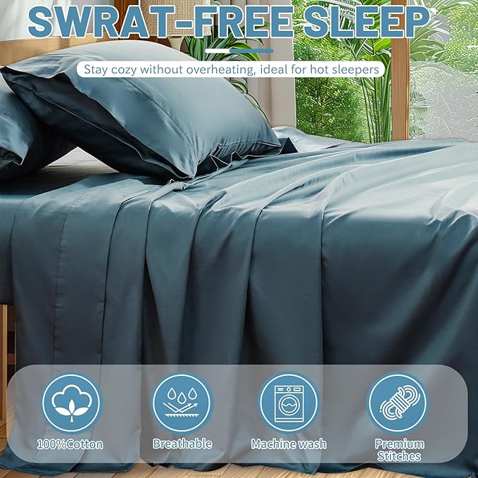 Extra Deep Pocket King Sheets 18-24 Inch 100% Egyptian Cotton 1000 Thread Count - Image 6