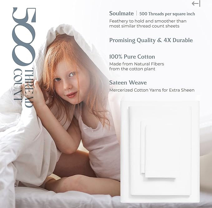 Mayfair Linen 100% Egyptian Cotton Split King Sheets Sets - Image 6