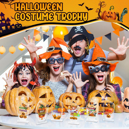Pinkunn 6 Pcs 7.3'' Acrylic Halloween Trophy Awards