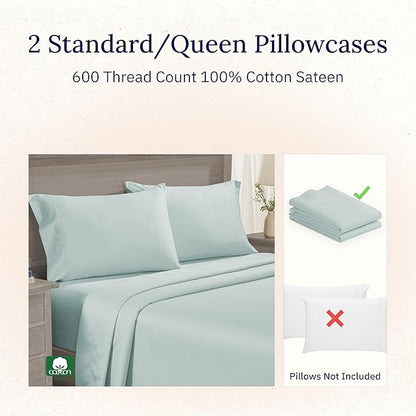 CALIFORNIA DESIGN DEN Luxuriously Soft Hotel Quality 600 Thread Count, 100% - Image 2