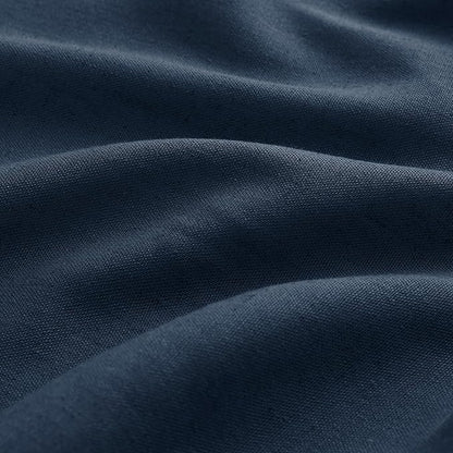 Denim Blue Pinch Pleated Linen Curtains 96 Inch Length 2 Panels - Image 3