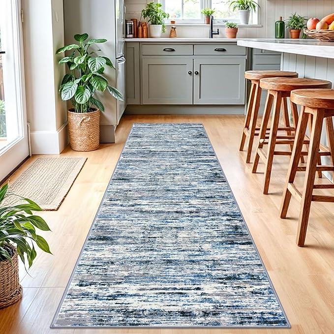 Modern Abstract Runner Rug 2.6x10 - Image 2