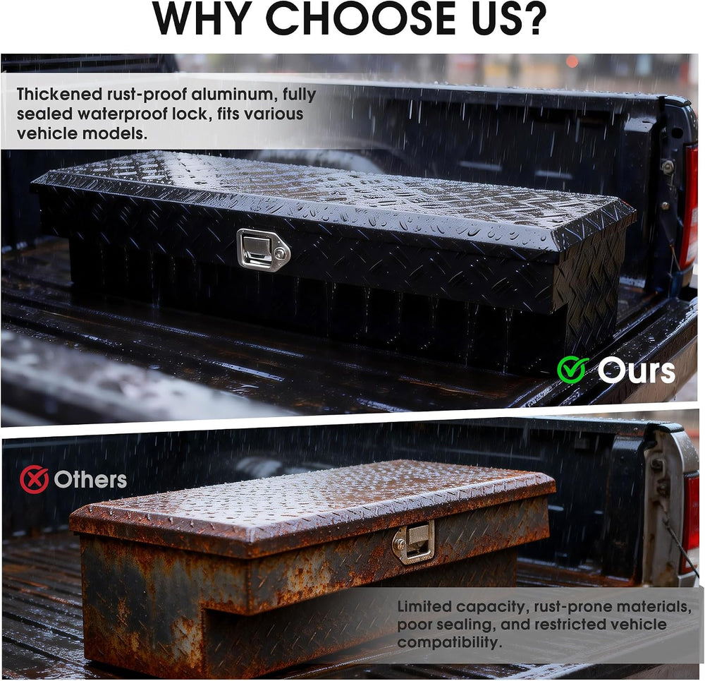 48 Inch Side Mount Truck Tool Box, 48"X13"X12.8" Aluminum Pick...