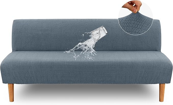 H.VERSAILTEX 100% Waterproof Stretch Futon Slipcover Armless Sofa Cover by HVERSAILTEX