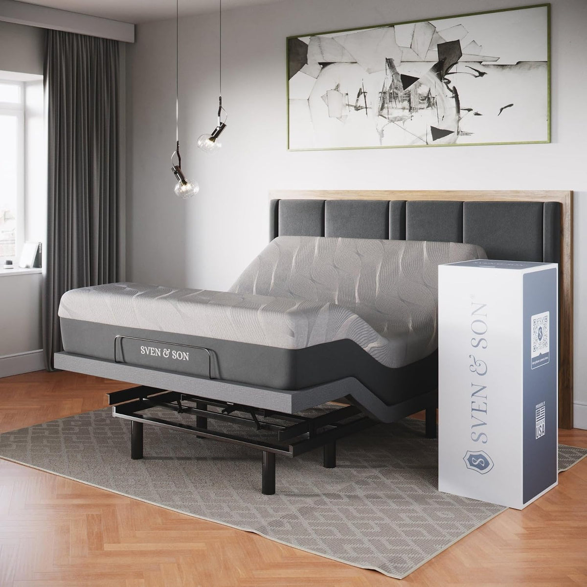 sven & son classic adjustable bed base, head, main product view