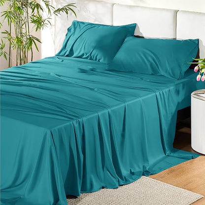 Bedsure Queen Sheet Set, Rayon Derived from Bamboo, Cooling Sheets, Breathable by BEDSURE