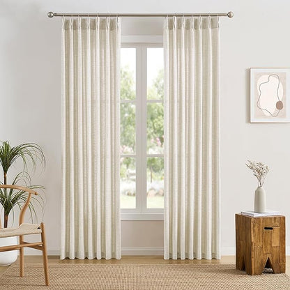 RAIN CITY 102 Inch Curtains Pinch Pleated 2 Panels Set, Back Tab by RAIN+CITY