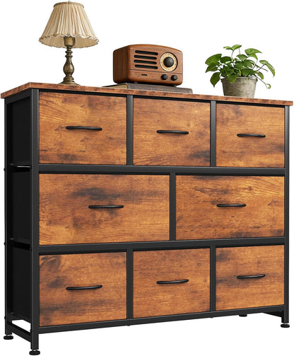 dumos wide dresser with 8 fabric drawers and, main product view
