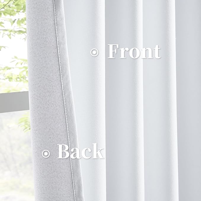 KEQIAOSUOCAI Linen 100% Blackout Curtains 120 Inches Long 2 Panels Set Burg 10 - Image 4