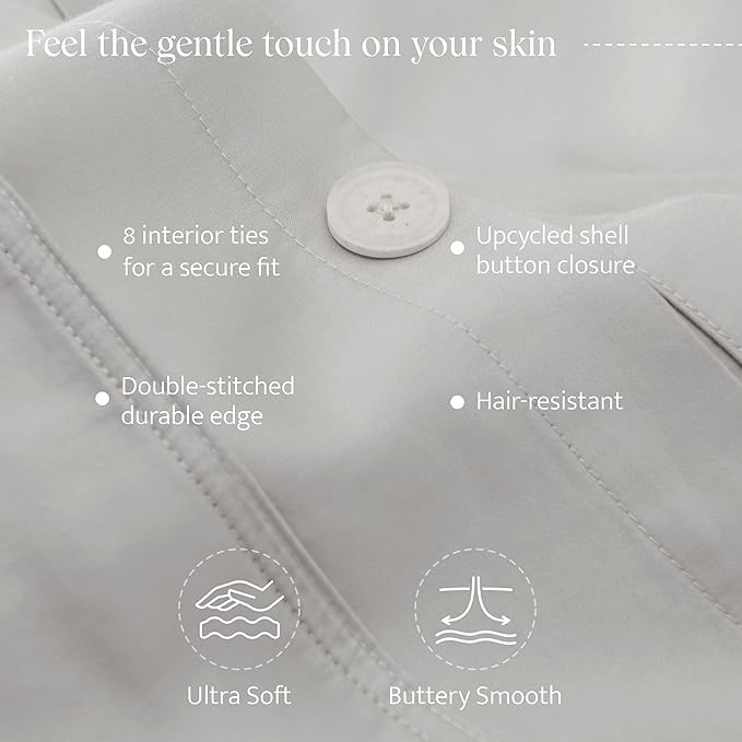 Double Stitch Cotton Tencel Duvet Cover - Image 3