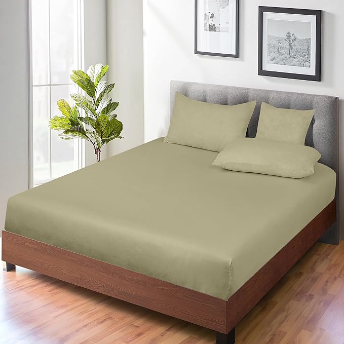ROYALE LINENS 300 Thread Count 100% Long Staple Combed Cotton Fitted Sheet Full - Image 7