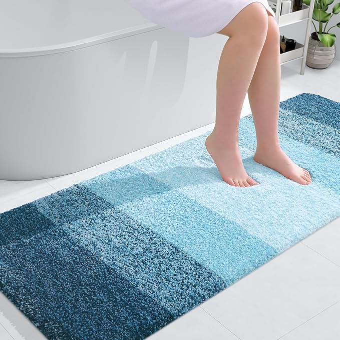 OLANLY Bathroom Runner Rugs 59x24, Extra Soft Absorbent Microfiber Bath Rugs by OLANLY