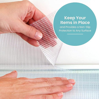 Con-Tact Brand Adhesive Zip-N-Fit Solid Grip Drawer 18" x 4', Ribbed Clear - Image 6